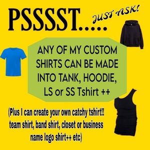WANT SOMETHING DIFFERENT? HAVE A CREATIVE 💡 IDEA? WANT A LOGO SHIRT? HOODIE? ++